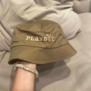 Playboy PACSun bucket hat brown